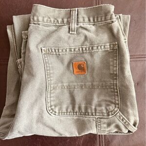 Carhartt Dungaree Fit Canvas Work Pants – Olive Green – Men’s 34x34